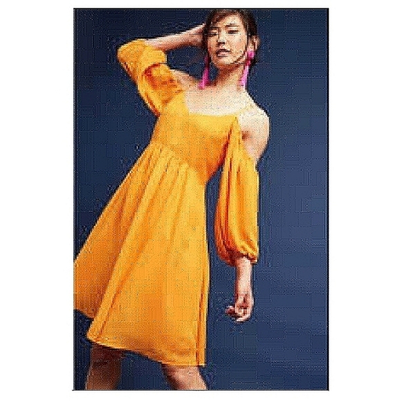 New MOULINETTE SOEURS CARINA OPEN-SHOULDER DRESS Size XS - Picture 1 of 12